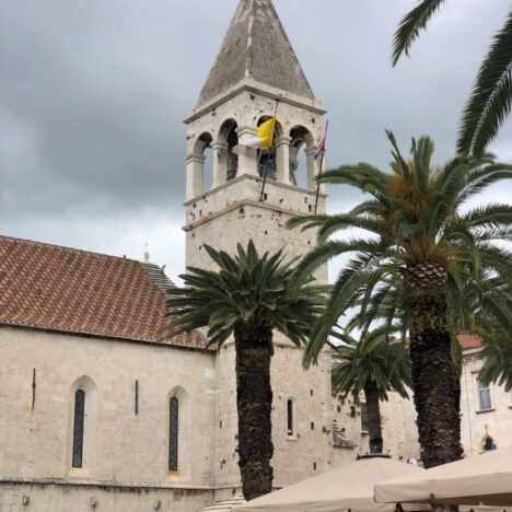 Climbing the Bell Tower in the Medieval City of Trogir