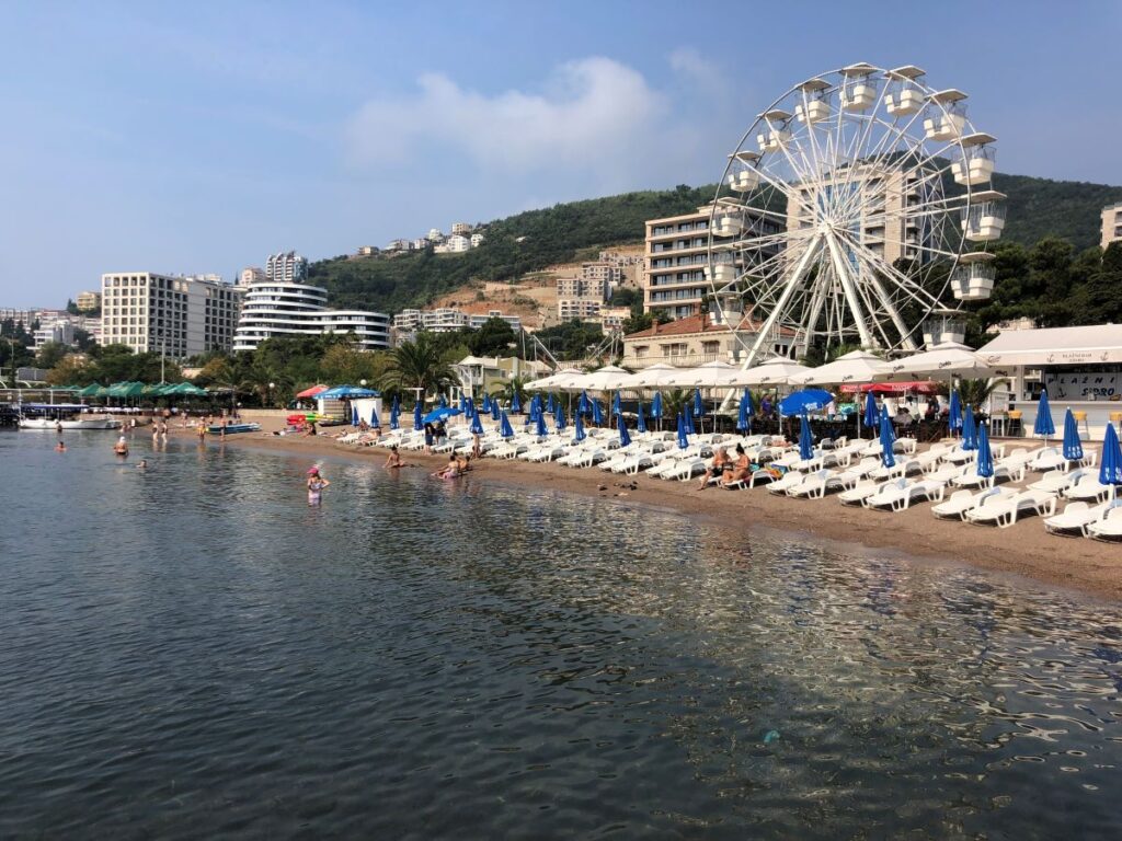 Slovenska Plaza, the Largest Beach in Budva
