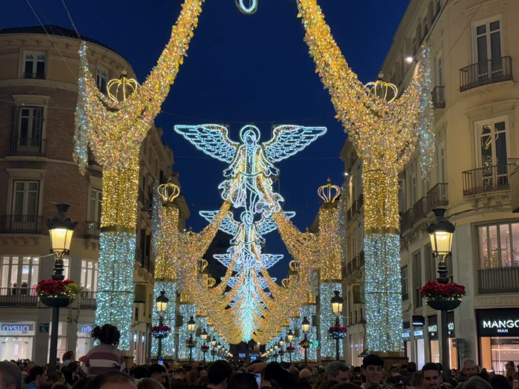 Beautiful Holiday Decorations in Malaga Spain
