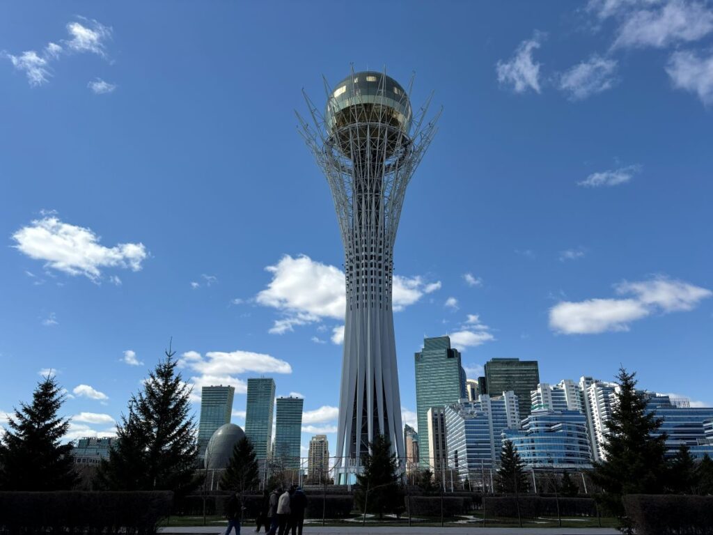 Beautiful Baiterek & Nurzhol Blvd in Astana Kazakhstan